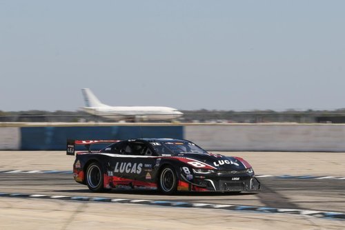 A picture of a race car on the track