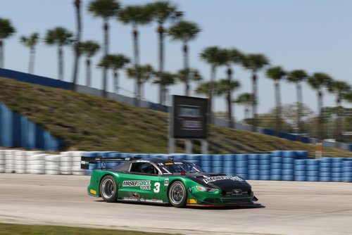 A picture of a race car on the track